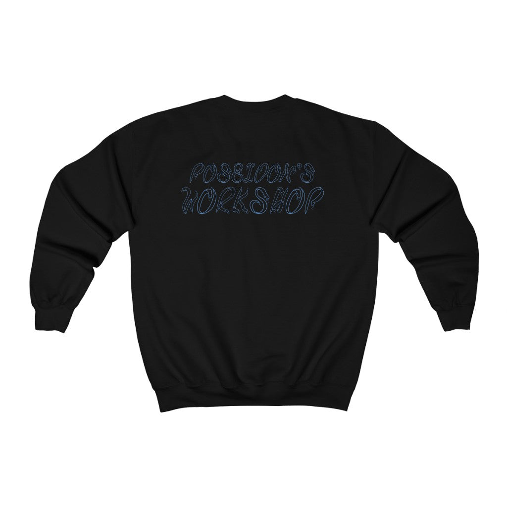 Medusa Snakes Crewneck Sweatshirt Blue